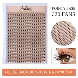 Goddess 320 Fans Premade Volume Fans 4D 5D 6D  8D 10D 12D 14D 16D 20D Individual Lashes Extension Pointy Stem Pre Made Faux Mink