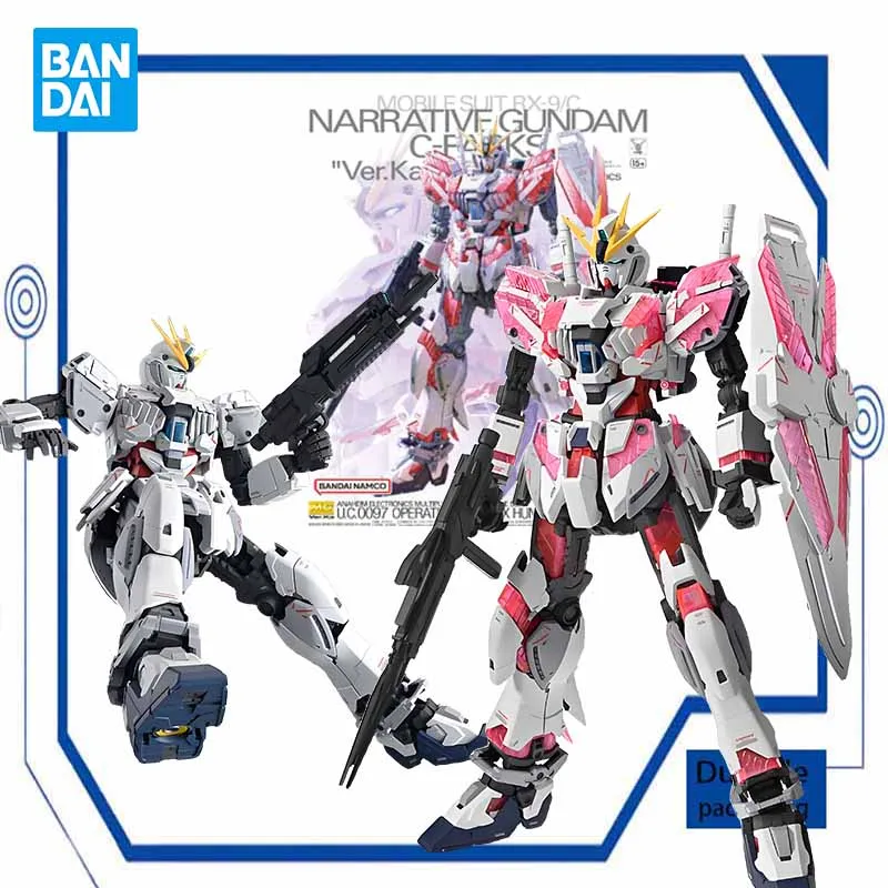 Bandai Original MODEL KIT GUNDAM MG 1/100 Anime Action Figure NARRATIVE GUNDAM Assembly Model Toys  Model Gifts For boys