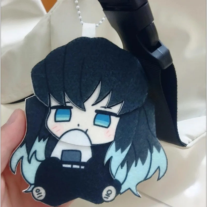 Nowy brelok z włókniny Demon Slayer Muichirou, figurka anime, urocza zabawka, ozdoba do plecaka, model, prezent na Boże Narodzenie