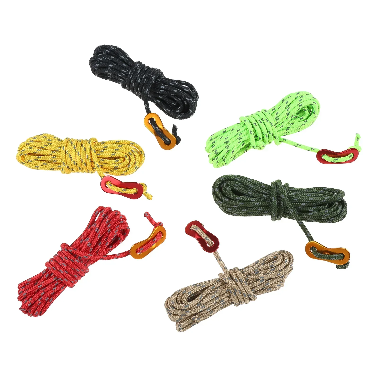 4m/13ft Multifunction Tent Rope Reflective Tent Guy Line Parachute Cord Lanyard Outdoor Camping Hiking Tent Accessories 4MM Dia