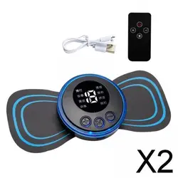 2xElectric Neck Massager Cordless Full Body Massage for Arm Legs Back Remote Controller