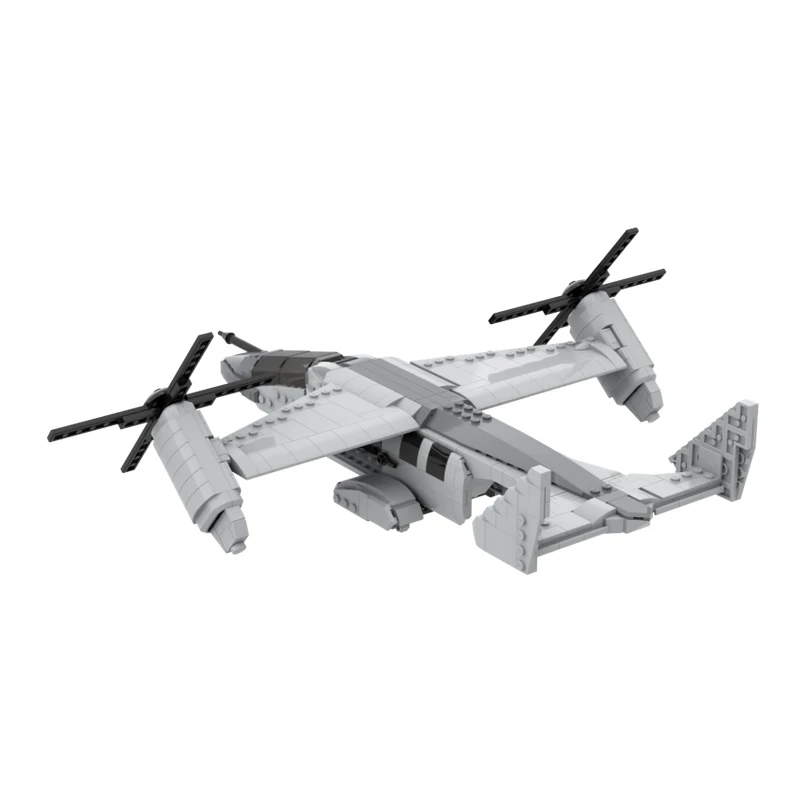 Military MOC US Air Force MV-26 Falcon Transport Aircraft Building Block Toy DIY Model Assembly Display Set Child Gifts