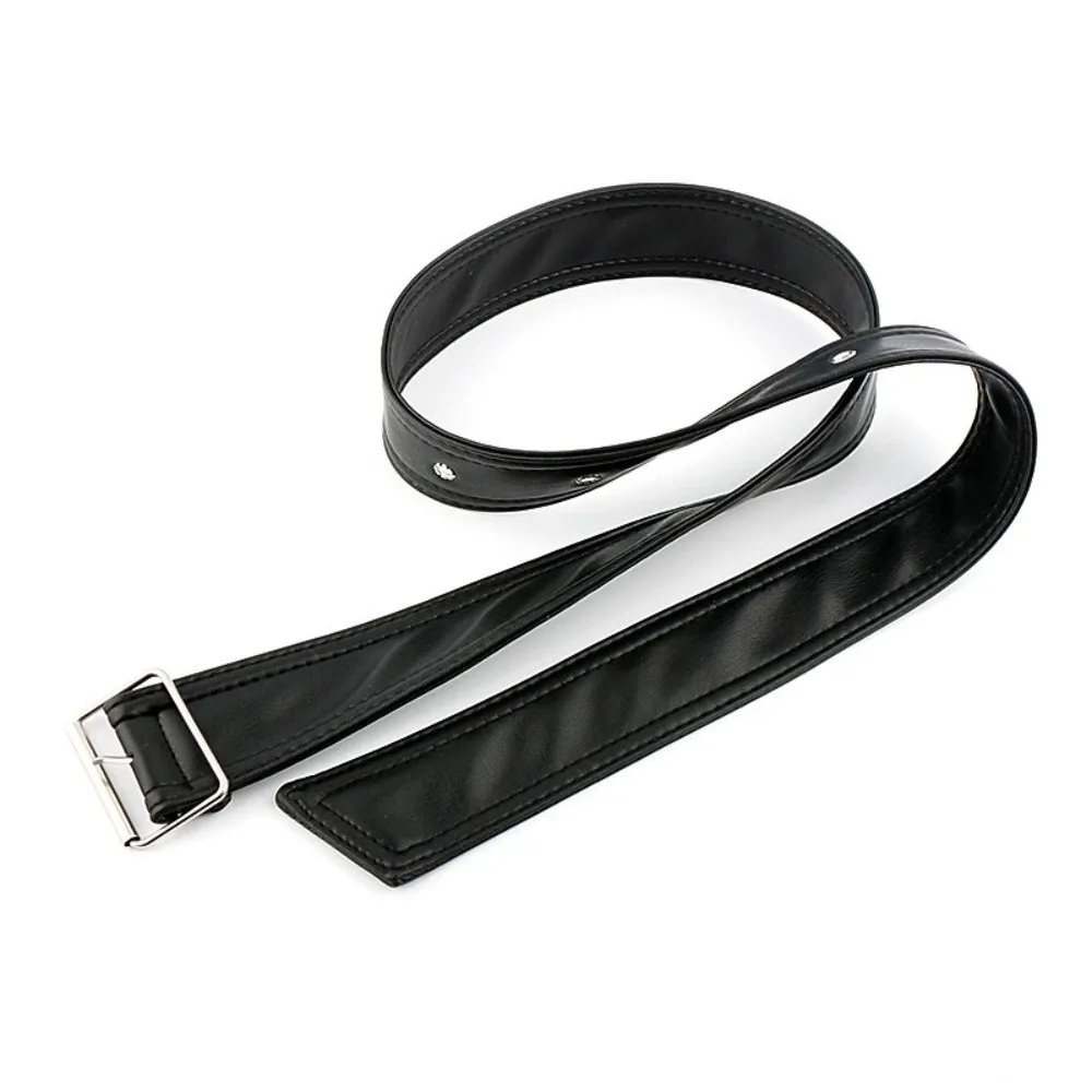 

Trendy Versatile Waist Belt PU Leather Adjustable Overcoat Belt Soft Black Needle Buckle Belt Overcoat Use