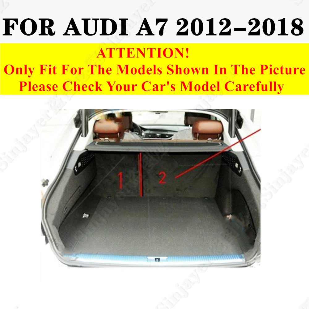 Car Trunk Mat For AUDI A7 2018 2017 2016 2015 2014 2013 2012 Rear Cargo Liner Tail Boot Tray luggage Pad Carpet Vehicles Parts