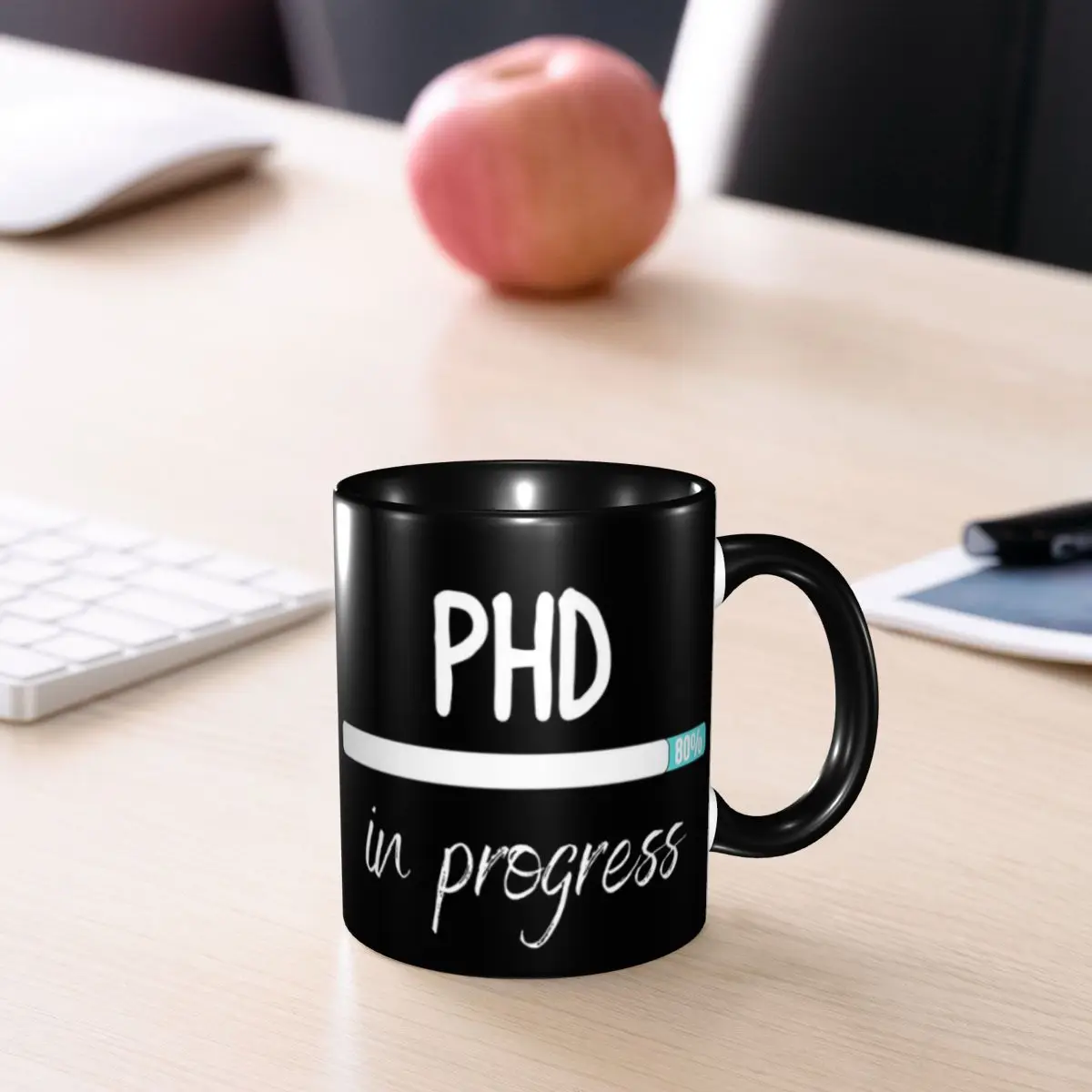 Tasse à café en céramique amusante "PhD en cours" - Tasses à thé, tasses à lait, articles de boisson, cadeau pour les amis