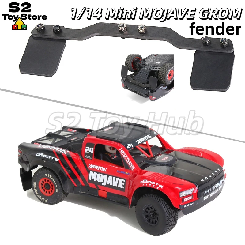 ARRMA Mud Flaps Silicone Carbon Fiber Upgrade Parts For 1/14 Mini MOJAVE GROM RC Off Road Racing Truck Replacement Accessories