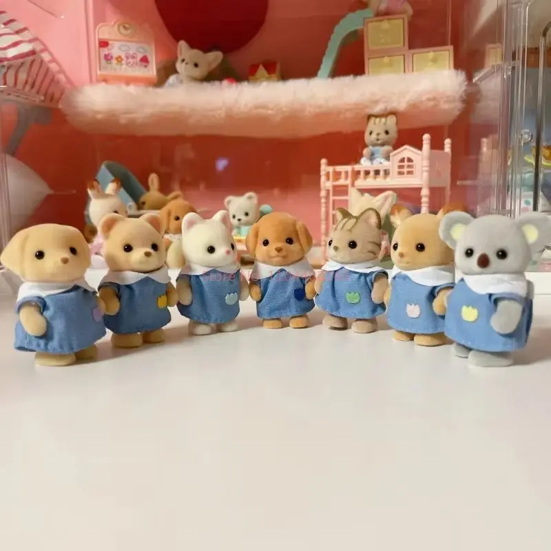 Conjunto de compañeros de guardería de las familias de Sylvanian, compañeros de juego para guardería, decoración de habitación de Chica de Anime, juguete de acompañamiento, regalos para niños