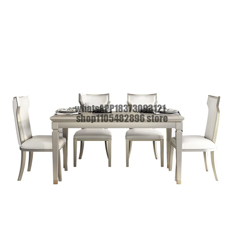 Light Luxury European Dining Table Modern Romantic High Quality Aesthetics Unusual Table Lounge Mesas De Jantar Home Furniture
