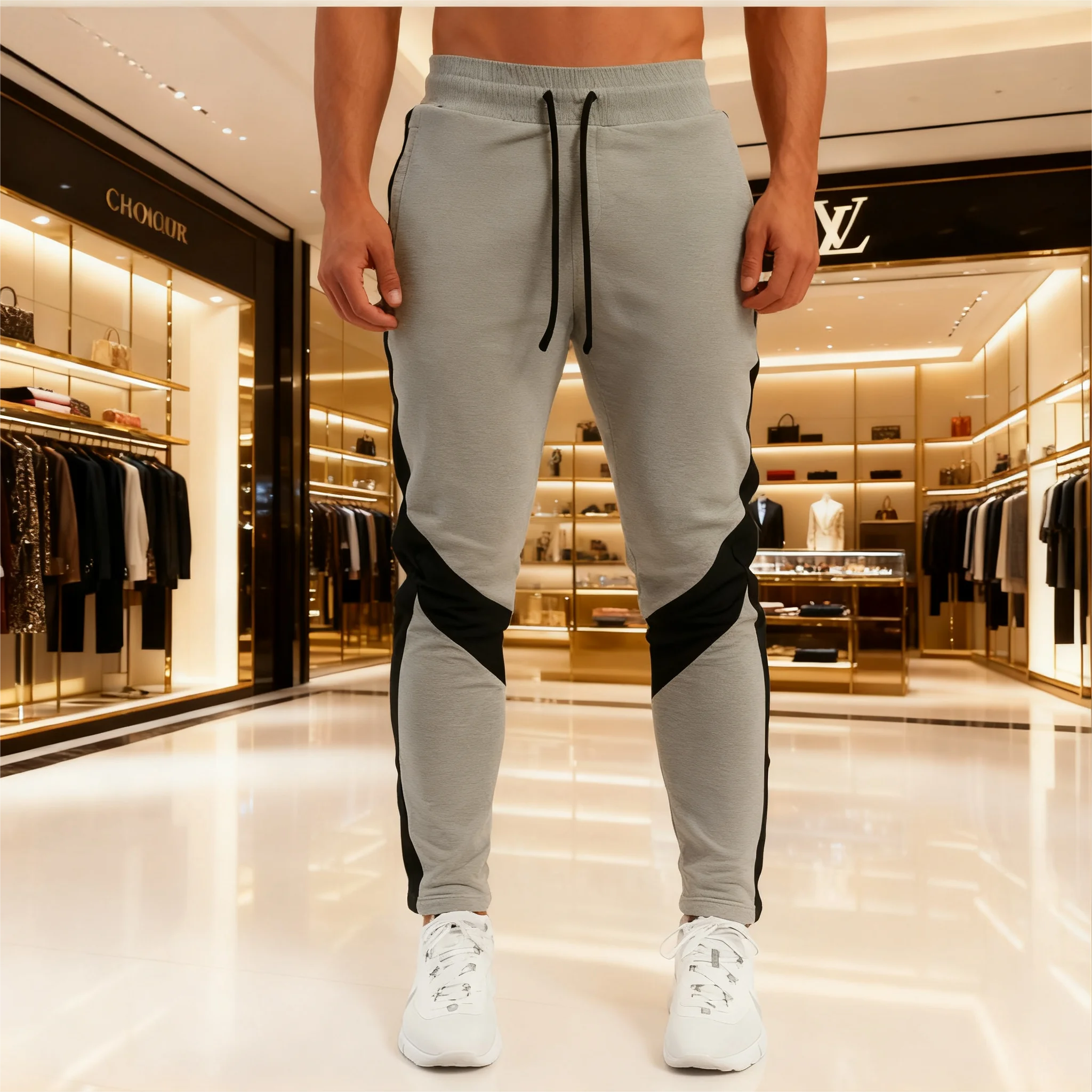 

Мужские повседневные брюки, весенне-осенние флисовые спортивные штаны, мужские спортивные брюки для бега, спортивные брюки, модные однотонные длинные брюки для тренировок