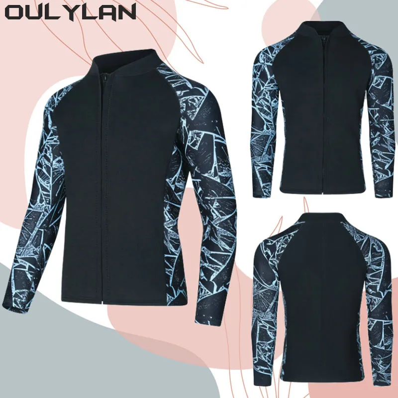 Oulylan 3MM Men Women Diving Suit Wetsuit Neoprene Underwater Kitesurf Surf Surfing Spearfishing Jacket Pants Clothes wet suit