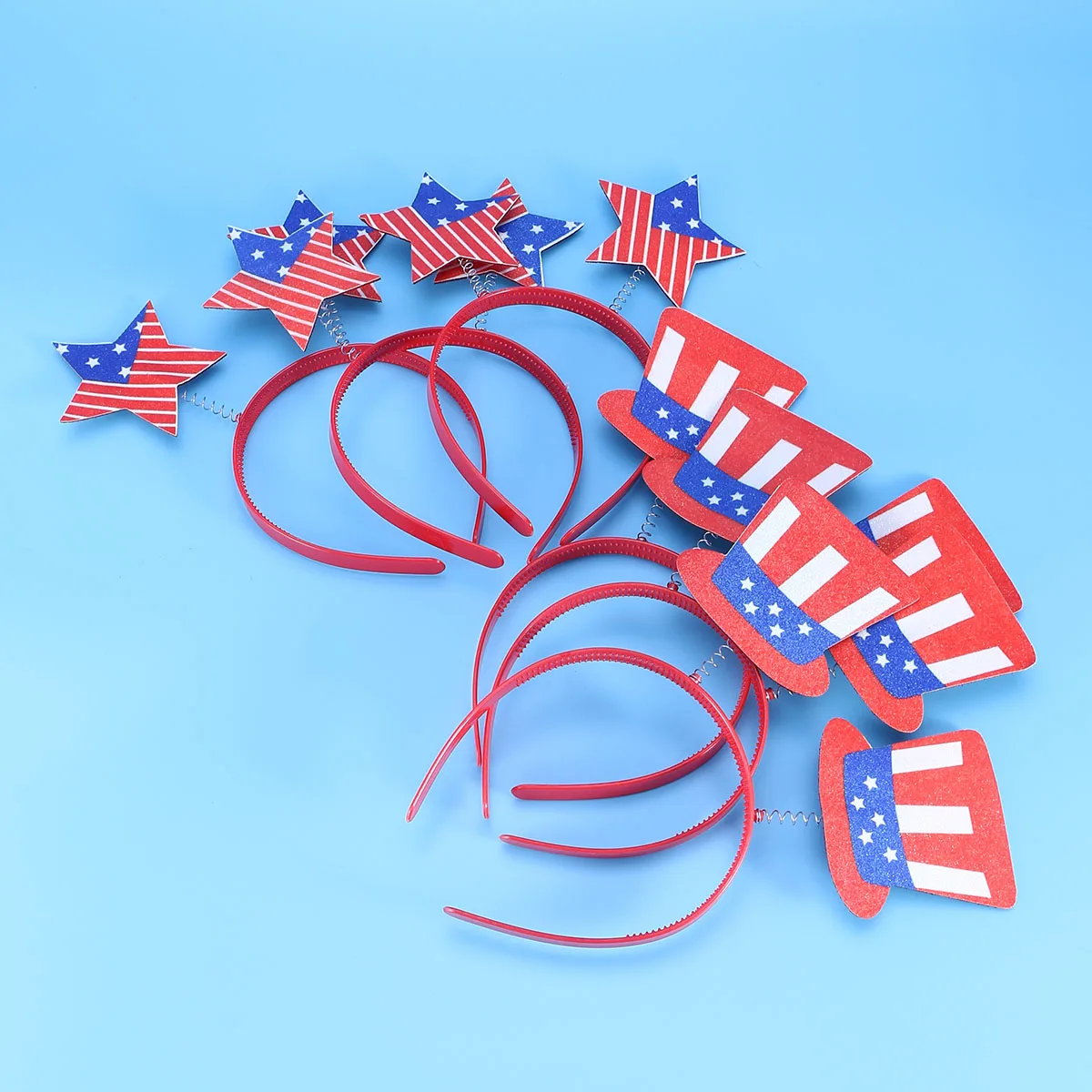

6pcs Flag Headb Kids Hair Hoop Patriotic Kids Hair Hoop Children Festival Birthday Party Christmas Photo Prop