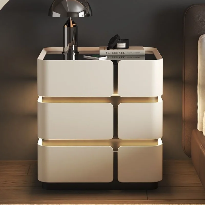 Luxury Solid Wood Bedroom Nightstand 4