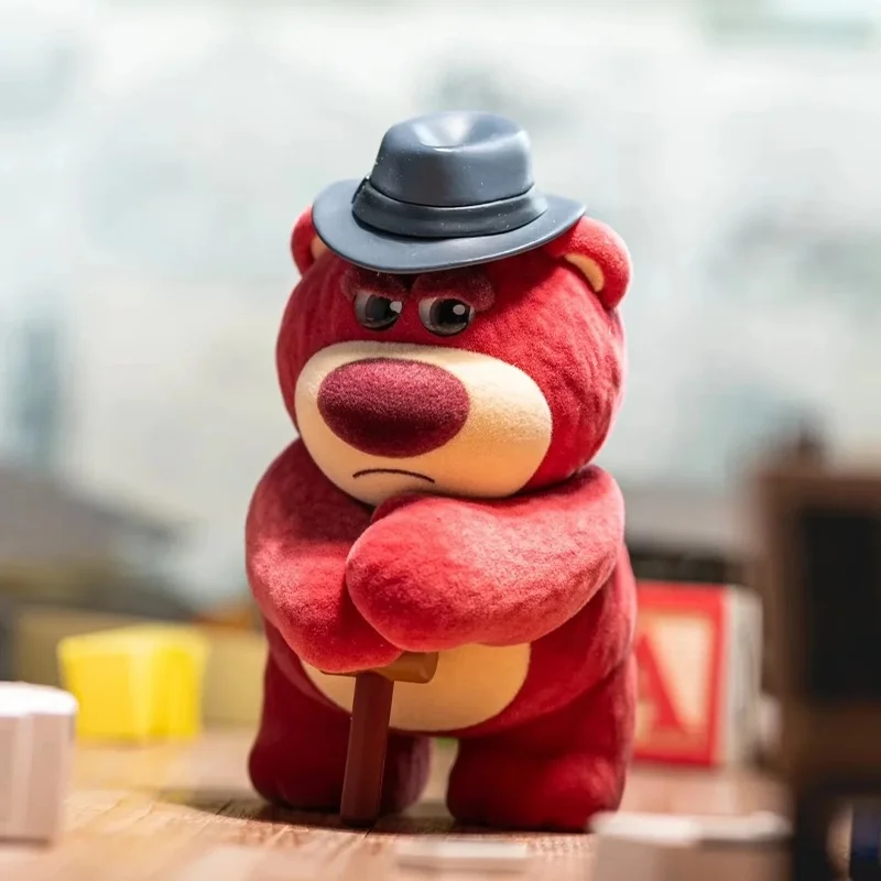 Officiële Disney Lotso ITSME3 Gen3 Flocked Blind Box - Charmant Boss Bear Collectible, schattig pluche cadeau voor kinderen volwassenen verzamelaars
