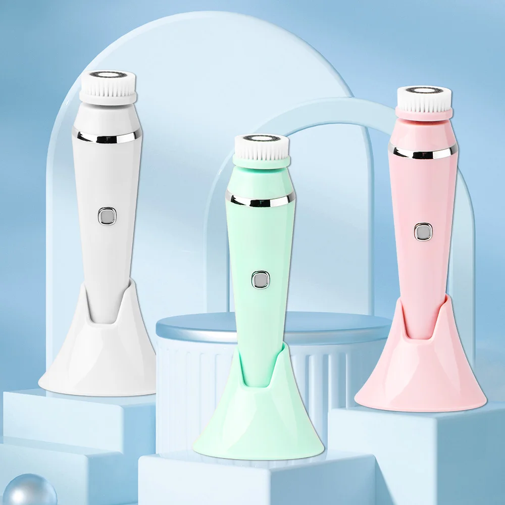 

Electric Facial Cleansing Brush 4 in 1 Face Cleaner Brush Blackheads Acne Remove Facial Massager Skin Tightening Soft Machine