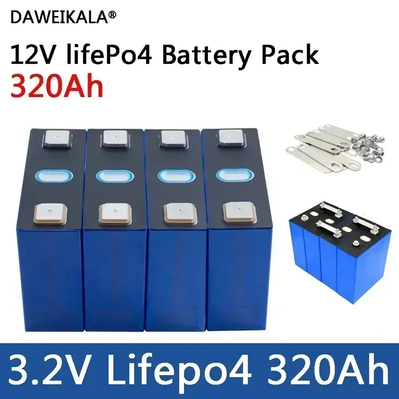 

3.2V Lifepo4 Battery 320Ah Grade A Battery 12V 24V 48V Rechargeable Lithium Iron Phosphate Battery For Backup Power RV Boat Cart