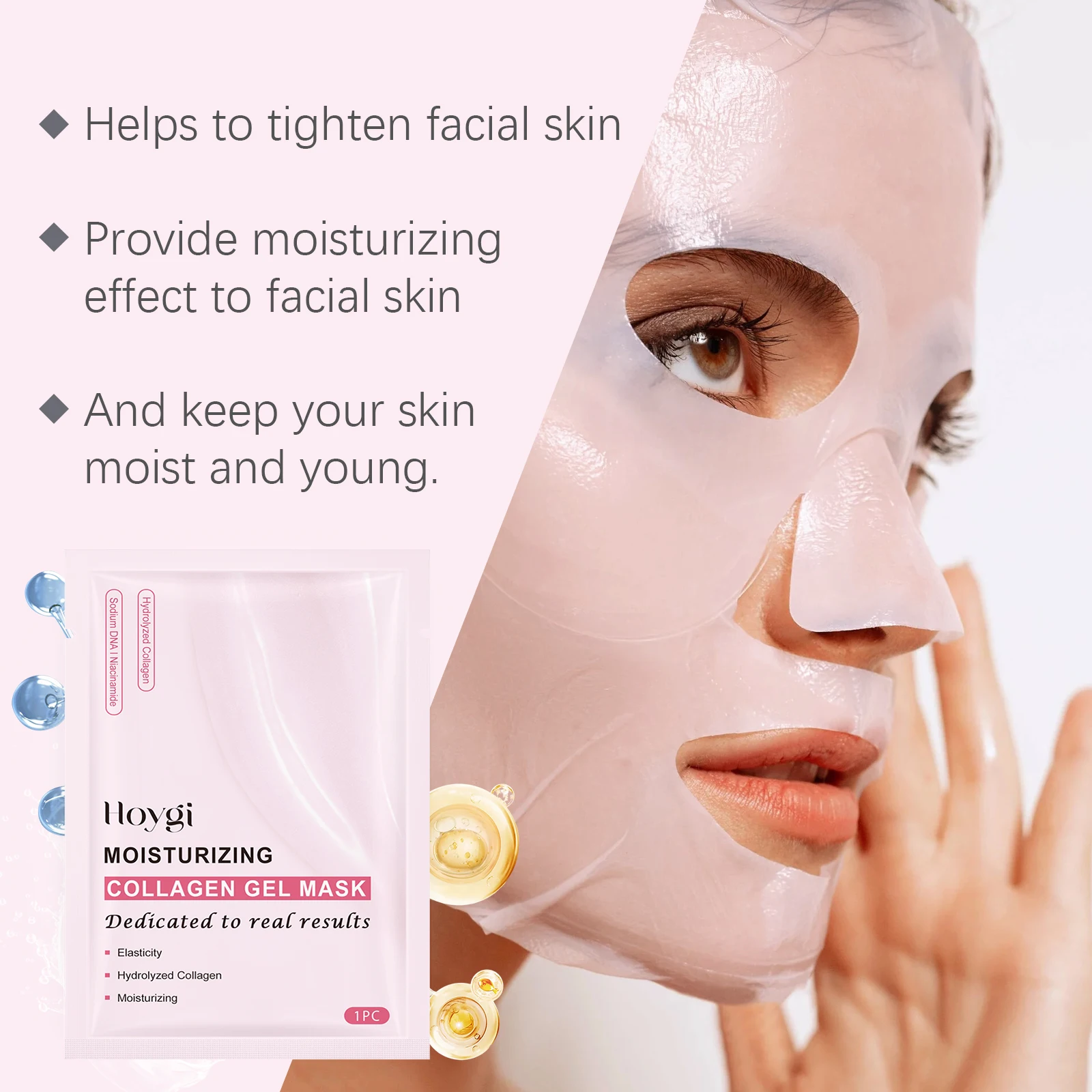 1/3/5/10pcs Bio Collagene Maschera Per Il Viso Idratazione Profonda Durante La Notte Idrogel Maschera Anti Rughe Rassodante Illuminare Lenitivo Coreano Cura Della Pelle