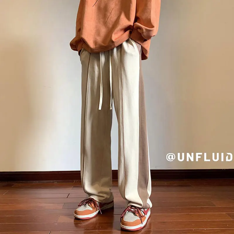 

Мужские спортивные брюки в стиле ретро, американские, весенне-осенние, свободные, широкие, прямые, повседневные, длинные, молодежные, модные, в стиле High Street