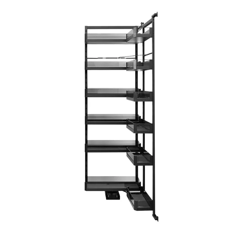 High cabinet kitchen cabinet, high-depth side seasoning basket snack cabinet