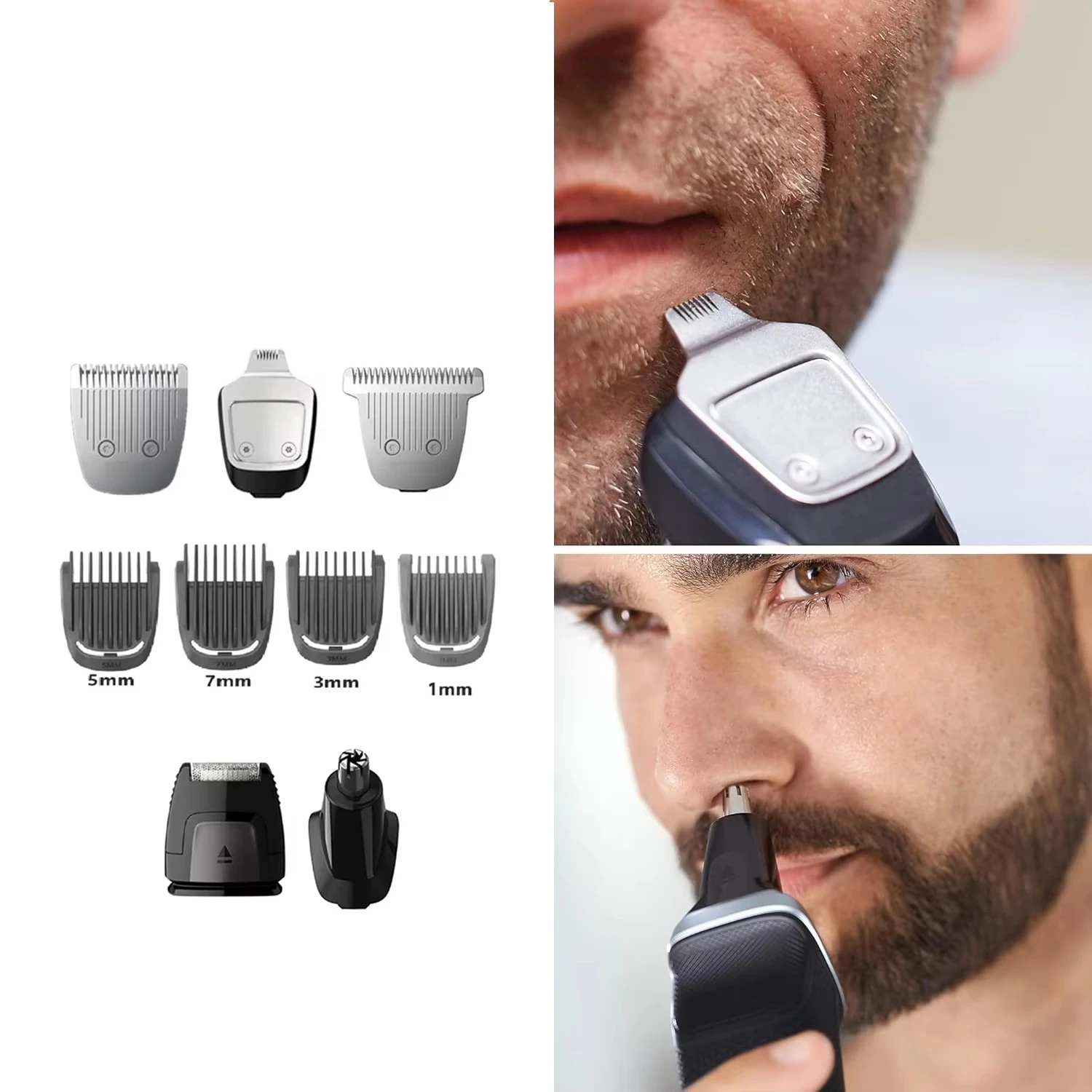Replacement Guards Guide Comb/Blade/Nose Trimmer Head Fit For Philips Multigroom All in one trimmer Series 7000 5000 3000 9000