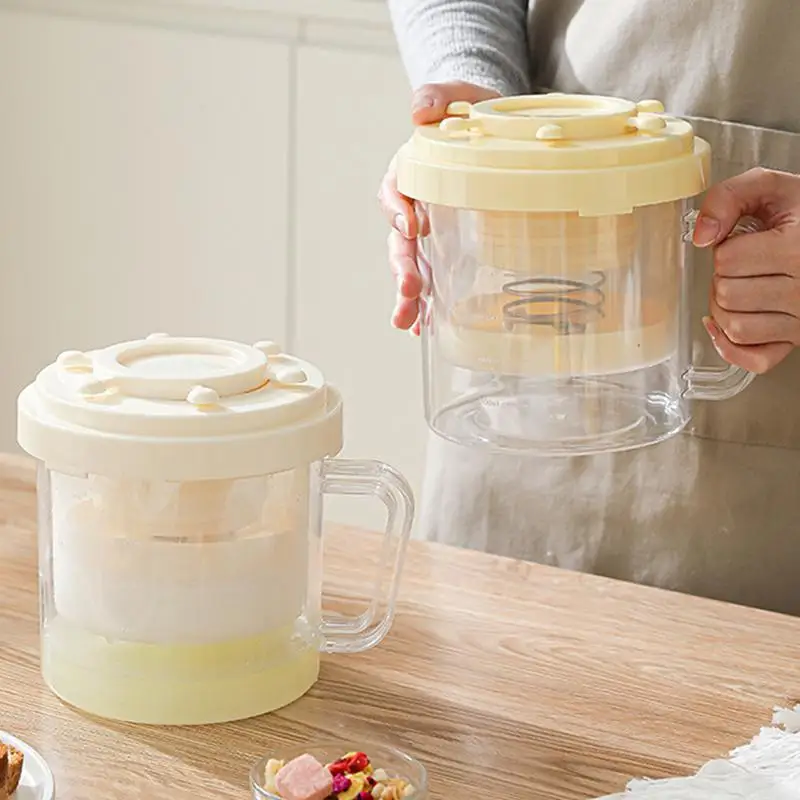 Yogurt Strainer With Lid Fine Mesh Curd Filter Reusable Fine Mesh Strainer For Yogurt Making Cheese Fermentation Juice view 6
