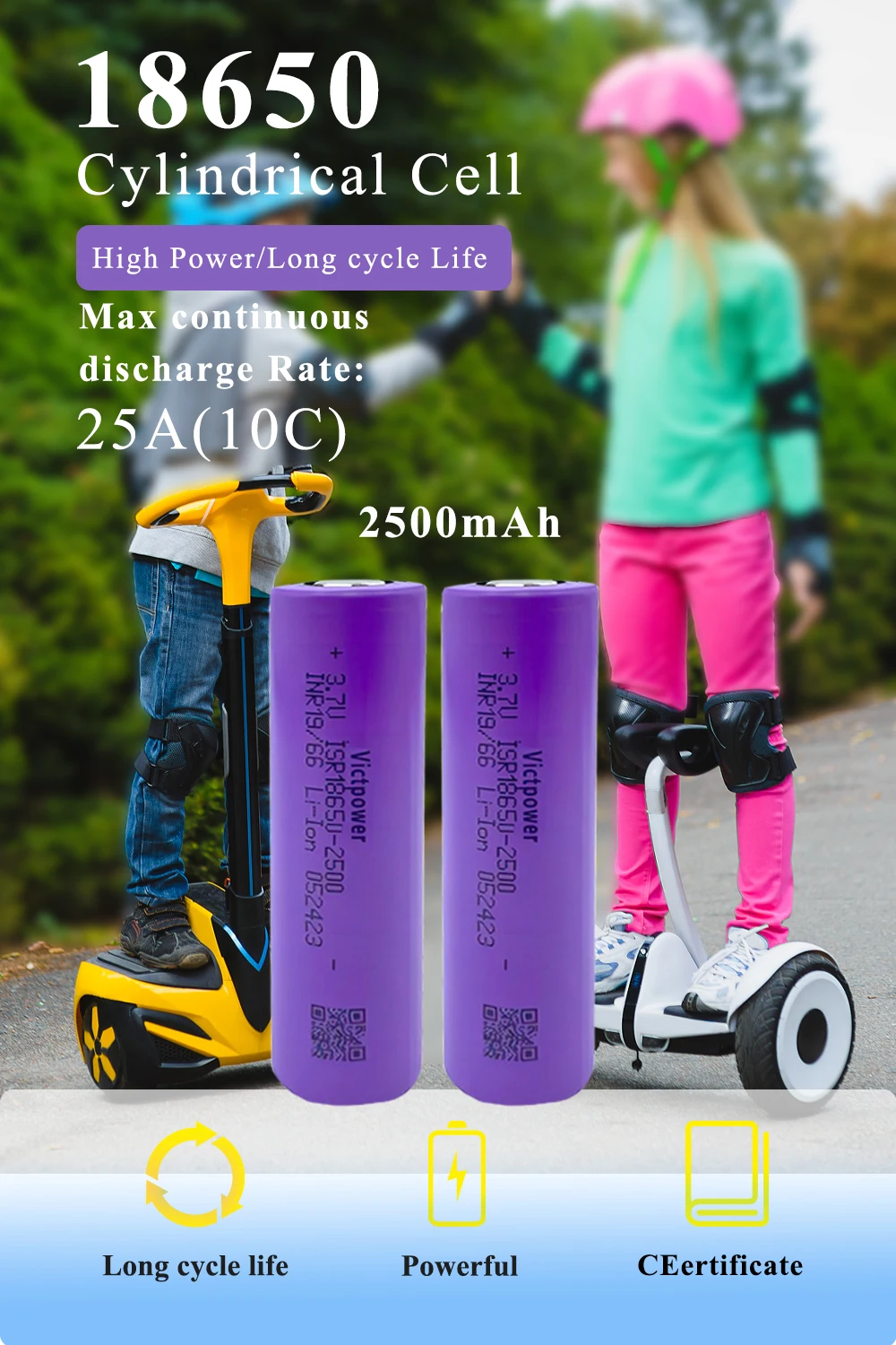 10pcs 18650 Lithium akku 3.7V Rechargeable Li-ion Batteries 2000mAh to 2600mAh ISR18650 baterias Original power battery cell