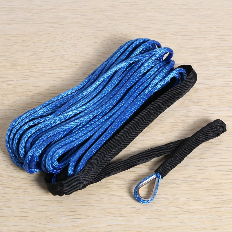 7700Lbs Electric Winch Rope Nylon Rope High Strength Fiber Rope 6Mmx15m Car Trailer Rope Trailer Belt