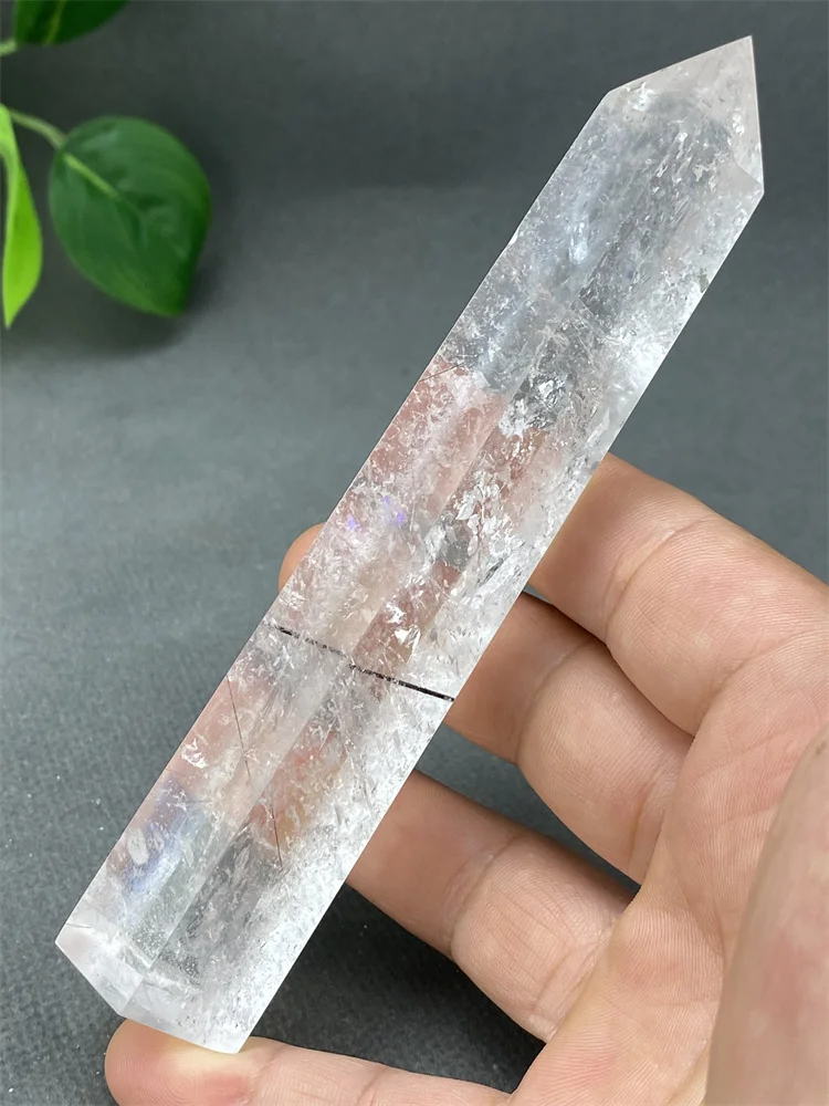 Natural Clear White Crystal Crystal Tower Meditation Chakra Healing Wand Feng Shui Ornaments Home Decoration
