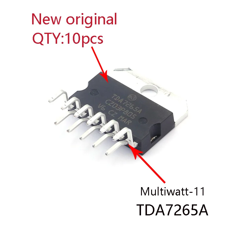 10PCS 2021+ 100%New original  TDA7265A TDA7265 Multiwatt-11 Audio power amplifier