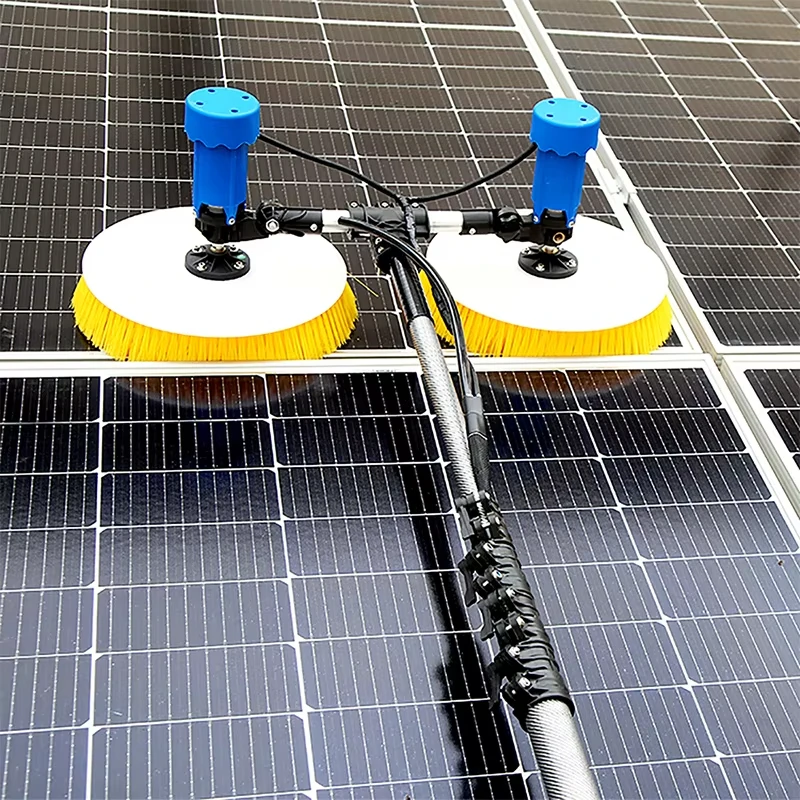 Solar Panel Cleaning Brush Kit Robot Window Glass Cleaning Brush and Robot, Photovoltaic Cleaner Equipment Tool System