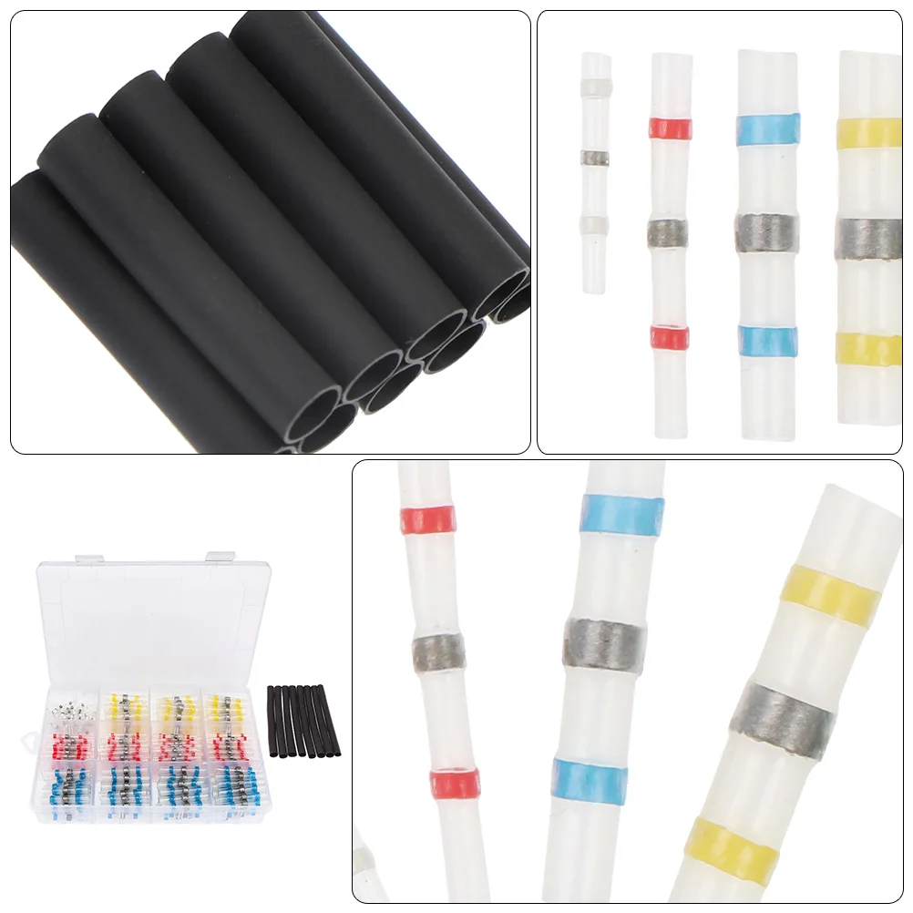 

620 Pcs Waterproof Connector Electrical Wire Connectors Insulated Crimp Terminals Heat Shrink Splices Terminal Kit
