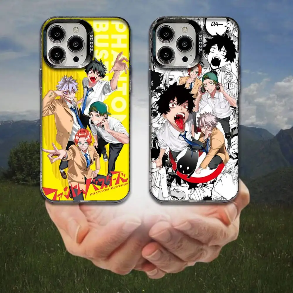 

Anime Phantom Busters Phone Case For iPhone 16,15,14,13,12,11,8,7,Pro,Max,Plus,Mini,XS,SE Anti Fall Black Matte Hard