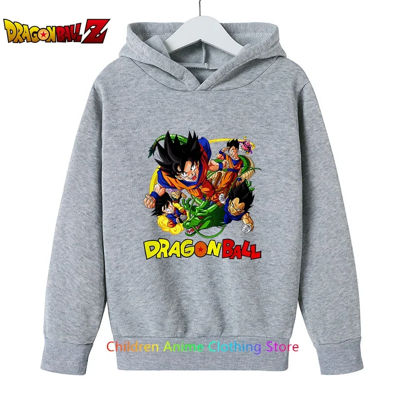 Anime Goku Hoodie Kids Dragon Ball z Sweatshirts Baby Boys Clothes Autumn Children\'s Hooded Girls Clothing Vegeta sweater