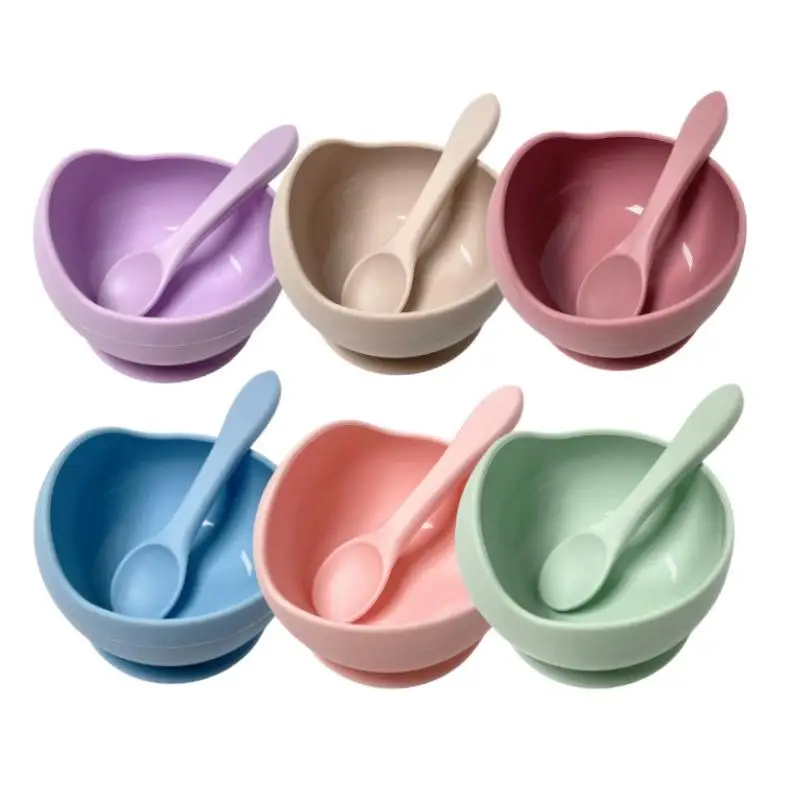 

2 шт., силиконовая присоска для кормления, посуда для обучения младенцев и молодежи, обучающая миски для еды и детские миски для дополнительного питания