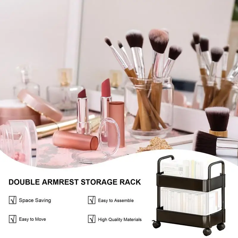 Rolling Cart Kitchen Storage Utility Cart Trolley Heavy Duty Detachable Slide Out Organizer Multifunctional Rolling Storage Cart