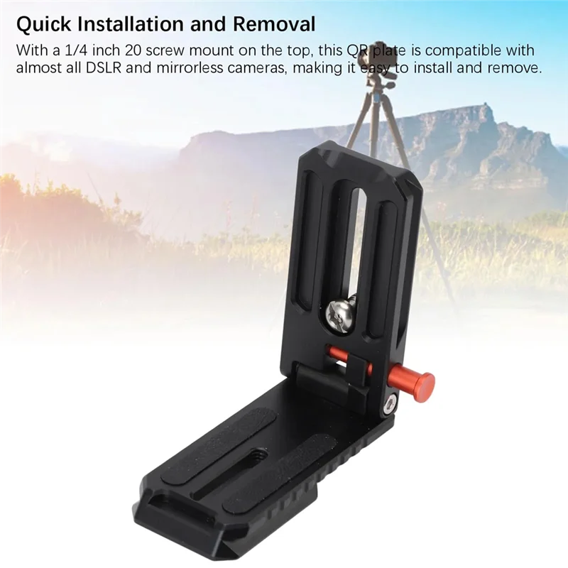 Braket L Kamera CLCU Vertikal Horizontal Switching 1/4 Inci Lipat Quick Release Untuk Kamera Mirrorless