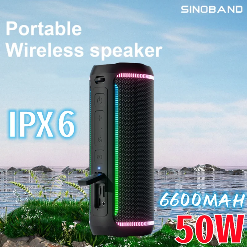 

XDOBO Bluetooth Speakers 50W Portable Speaker with Stereo Sound Bass Bluetooth 5.0 Wireless Speaker IPX6 Waterproof Outdoor