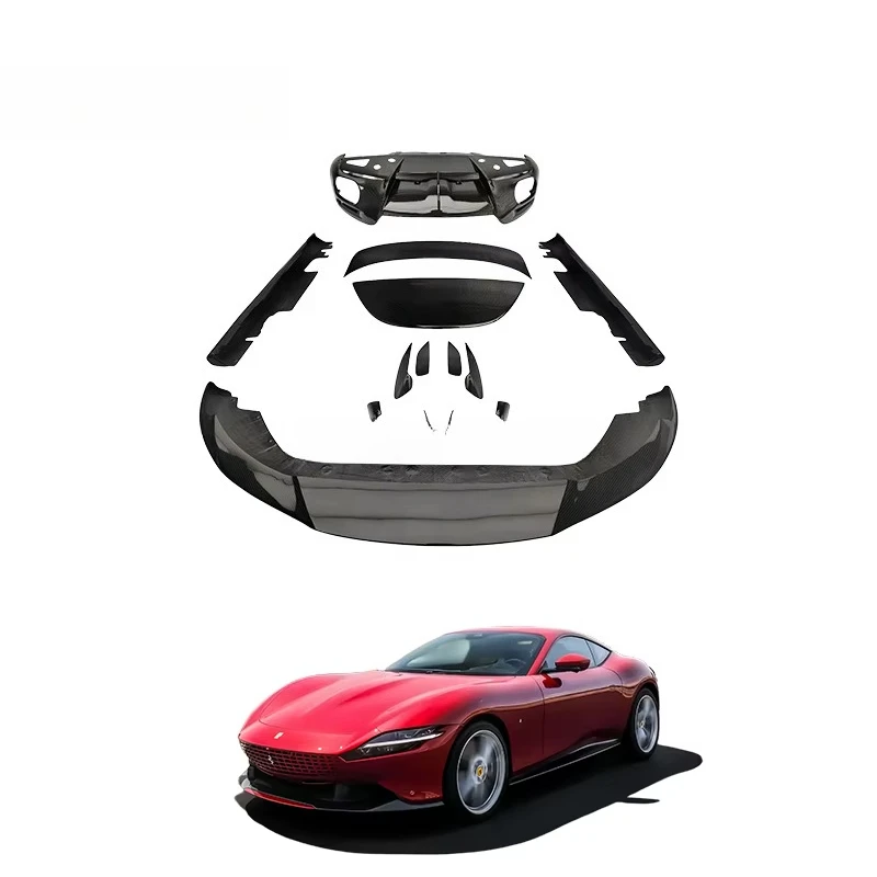 High Performance 100% Fitment Dry Carbon Fiber Polished Finish Customizable Color Easy Installation Body Kit Set AeroKit for