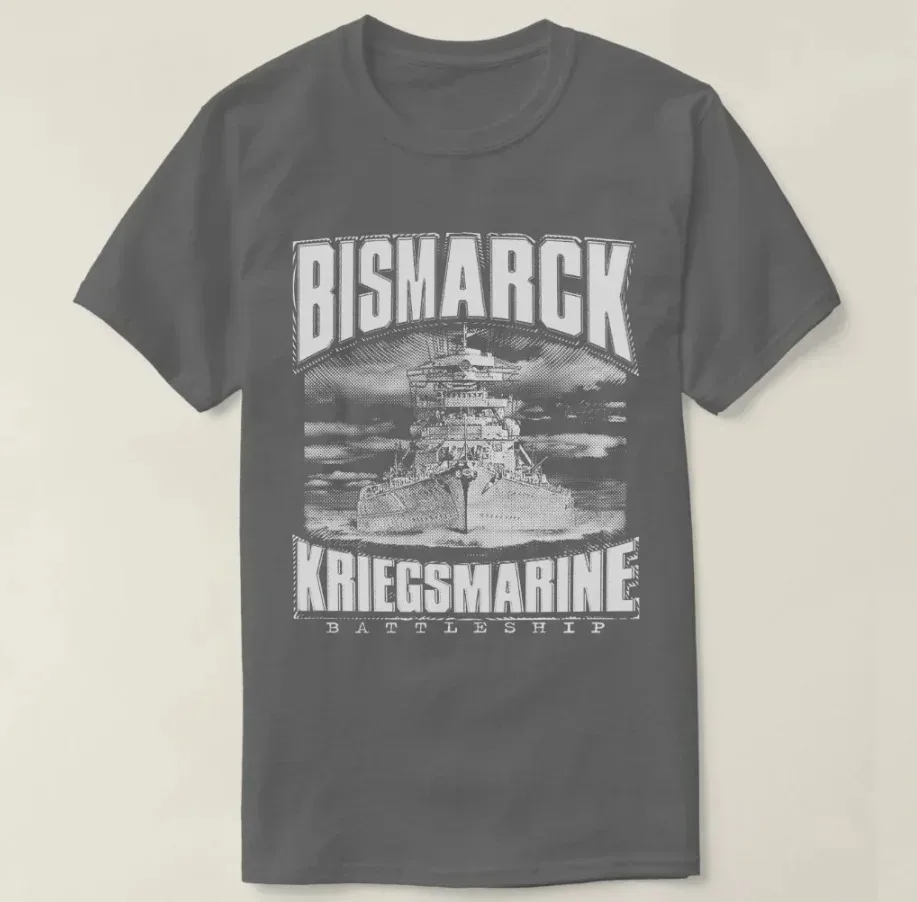 2024 Heavyweight Style Streetwear Fashion Vintage Summer Male Hot Sale 2 German Navy Otto Von Bismarck Men -Shirt Harajuku