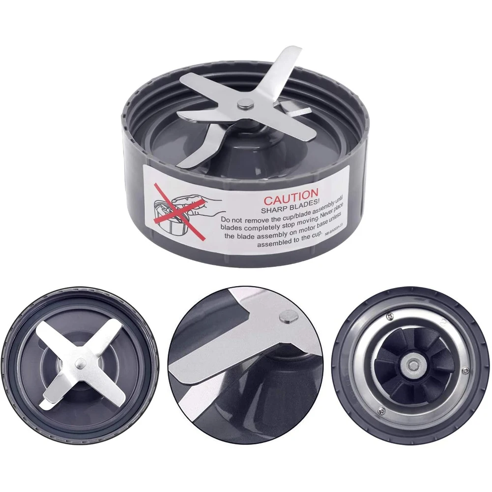 Pacote com 2 peças de reposição para liquidificador, lâmina cruzada, para Nutribullet 600W Pro 900W Series, acessórios para liquidificador