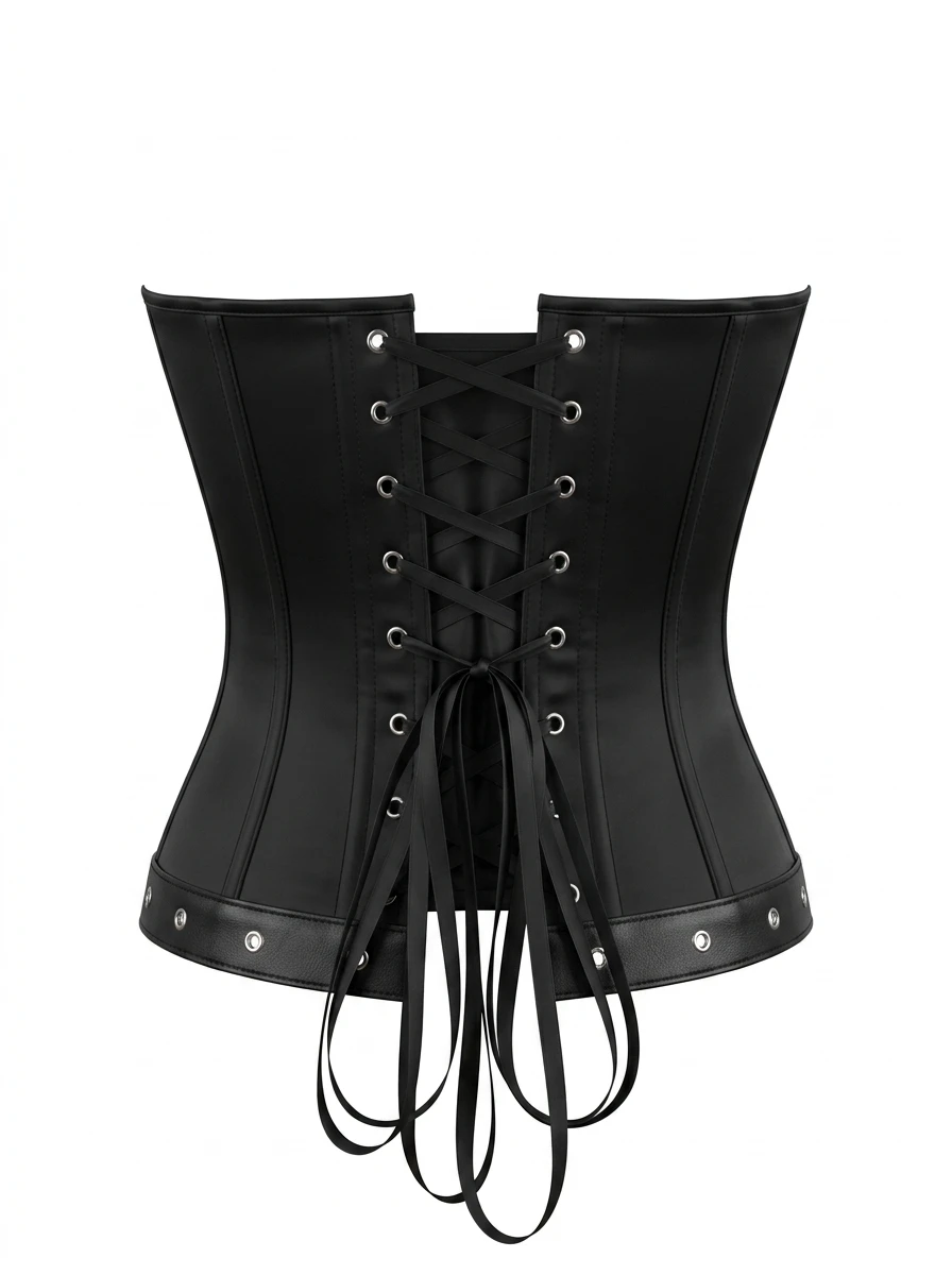 Women Gothic Floral Print Strapless Corset Top Front Zipper Bustier Back Lace‑Up Boned Body Shaper For Club Party Night Out - view 2