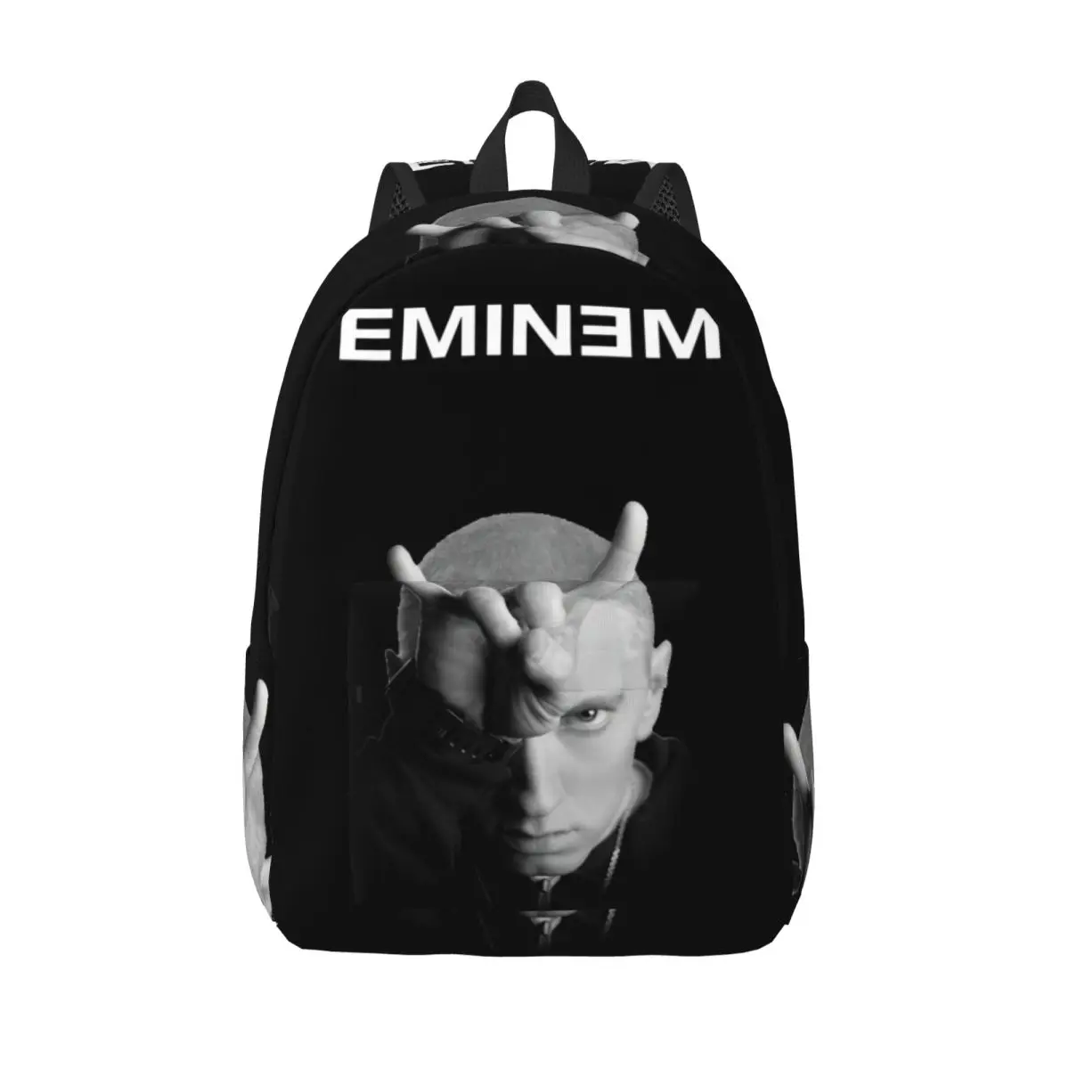 

Famous Rapper Eminem Backpack for Boy Girl Kids Student School Bookbag Canvas Daypack Kindergarten Primary Bag Outdoor