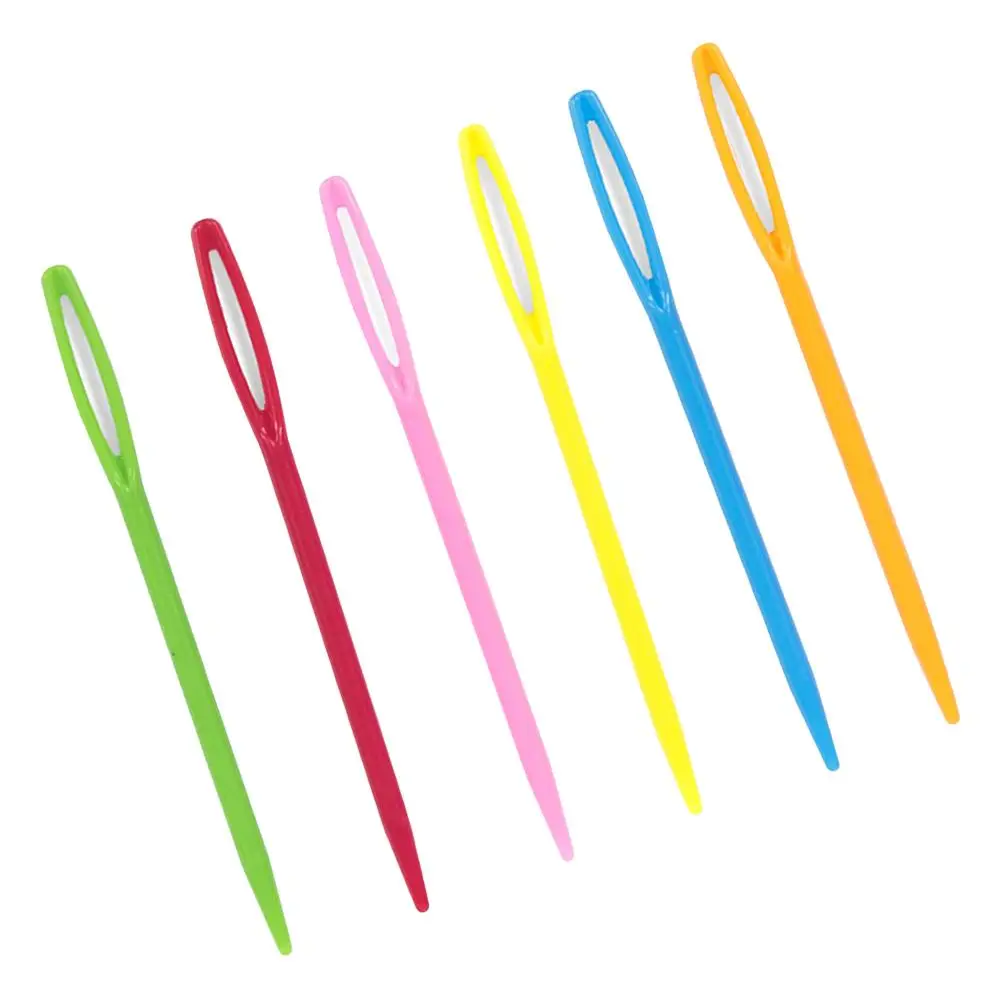 

40pcs Plastic Large Eye Sewing Needles Safety Weaving Tools for Kids Crochet Darning Sewing Handmade Crafts ( Needle Head,