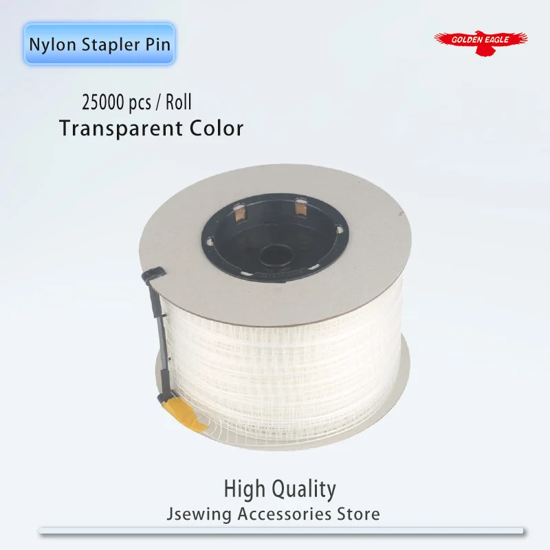 

Nylon Stapler Pin For Garment Factories Plastic needle 25000 pcs per roll Transparent color Size