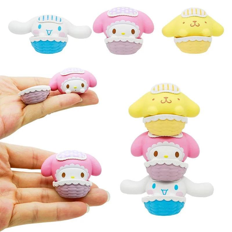 

Sanrio Characters Cradle Stacking Fun Series Blind Box Toy Action Figure Set Film Models Gift for Kids
