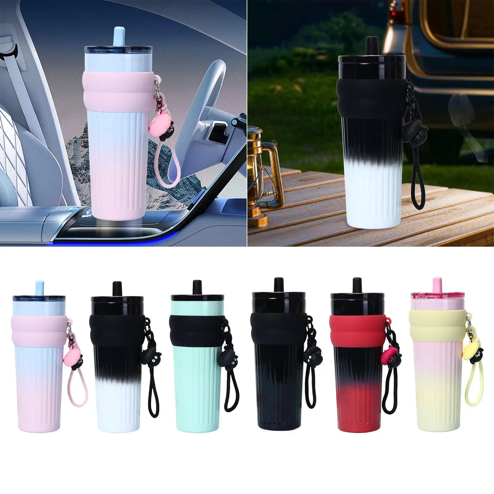 Portable Insulated Tumbler Leakproof Easy to Clean 710ml for Picnic Sports