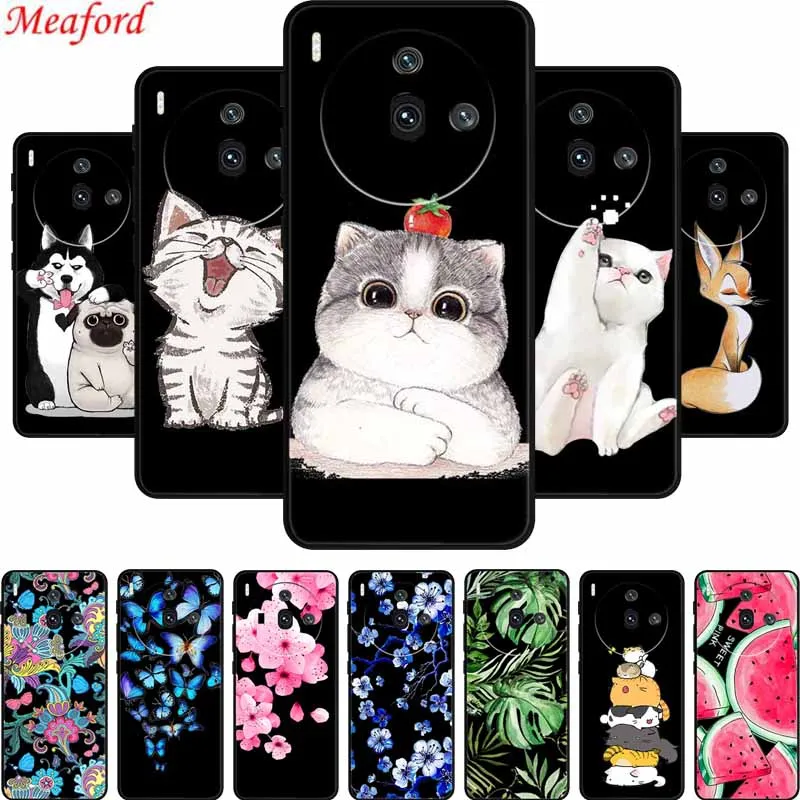 Funda For ZTE Nubia Z50S Pro Case Cute Cat Cartoon Black Silicone Soft Phone Case For ZTE Nubia Z50S Pro Back Cover Case Z50sPro