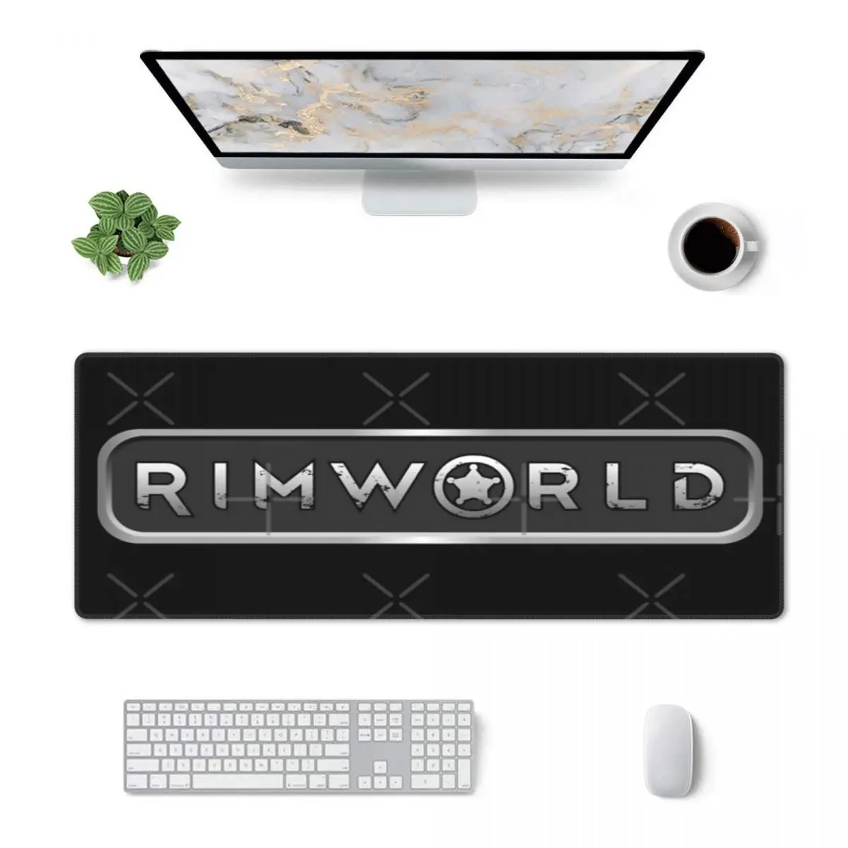 Rimworld Text Metal Boiler Plate Rubber Keyboard Pads