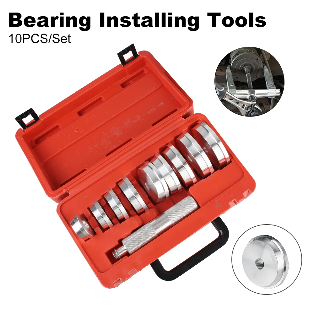 

Remover Automotive Tools Repair Kit Seal Driver Installer Bearing Disassembly Tool Aluminum Wheel Bearing Kit 10 Pcs/Set