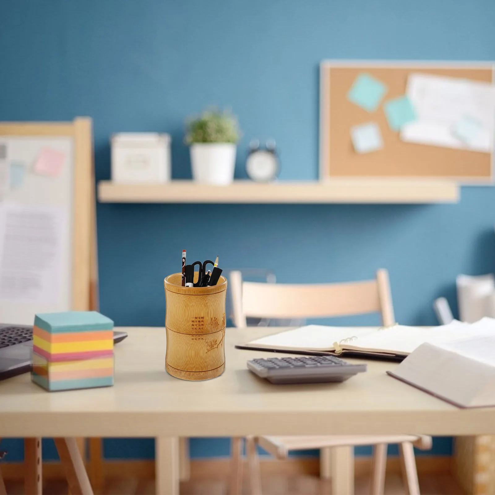 

Bamboo Pen Holder Handmade Creative Brush Storage Container Vintage Chinese Style Desktop Organizer Makeup Brush Holder Desk