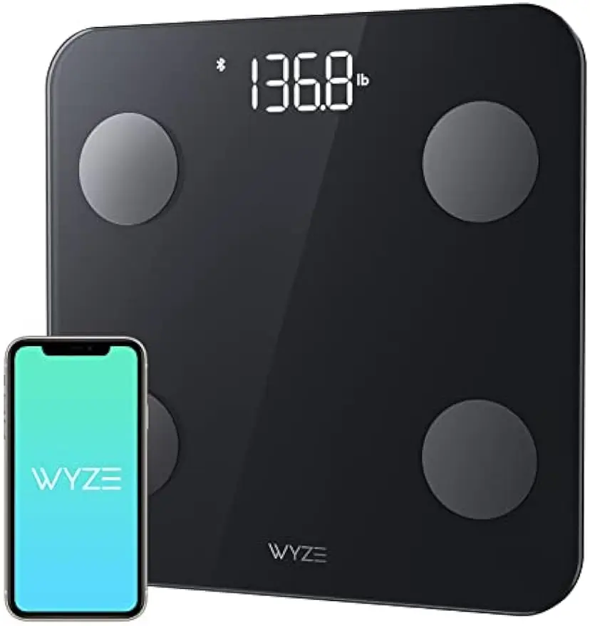 

Wyze Scale S, Scale for Body Weight Digital Bathroom Scale for Body Fat, BMI, Muscle and Heart Rate, Body Composition Analyzer